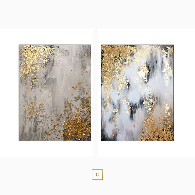 Modern Chic Abstract Golden Canvas Prints