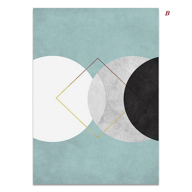Abstract Pastel Bubbles Geometric Canvas Prints