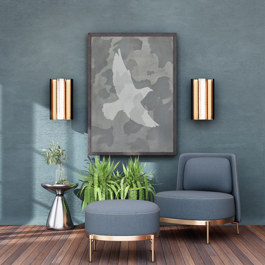 Japandi Neutral Tones Dove Grey Canvas Print Wall Art