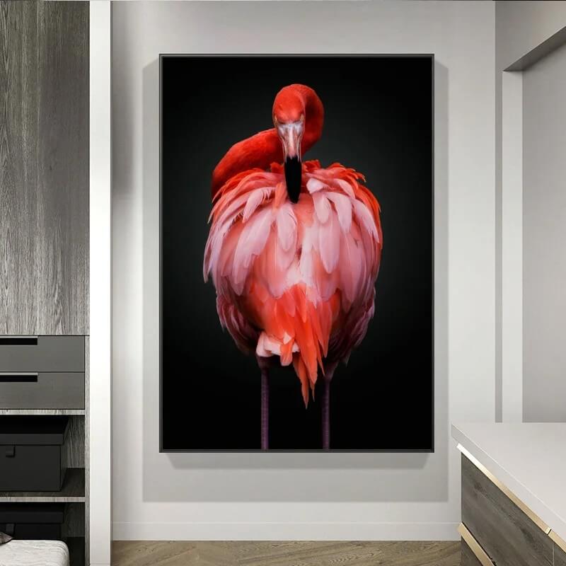 Pink Flamingo Canvas Wall Art