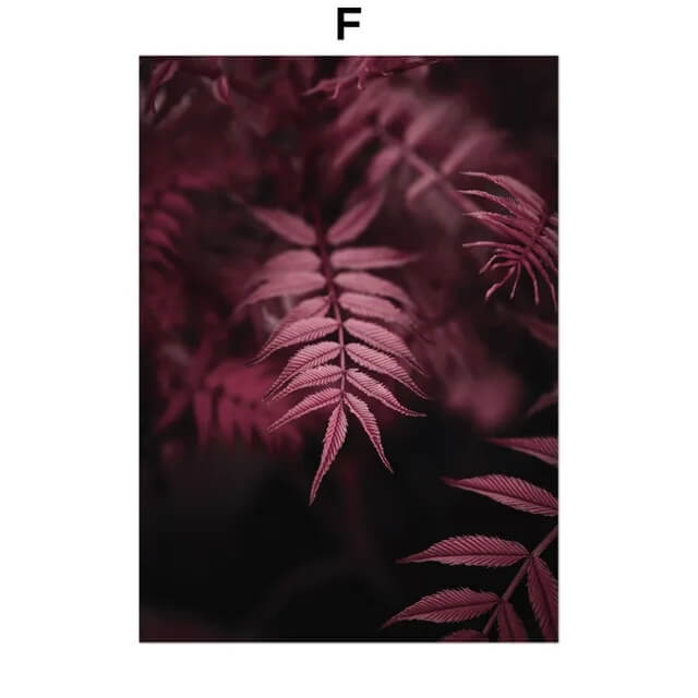 Pink Peony Rose Leaves Canvas Prints