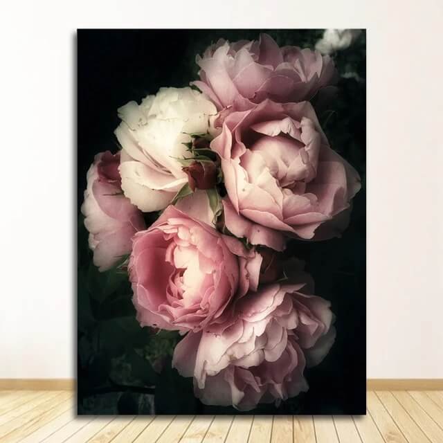 Pink and White Peonies Canvas Print
