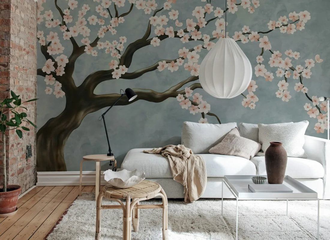 Calm Blossom Pink Wallpaper Mural (SqM)