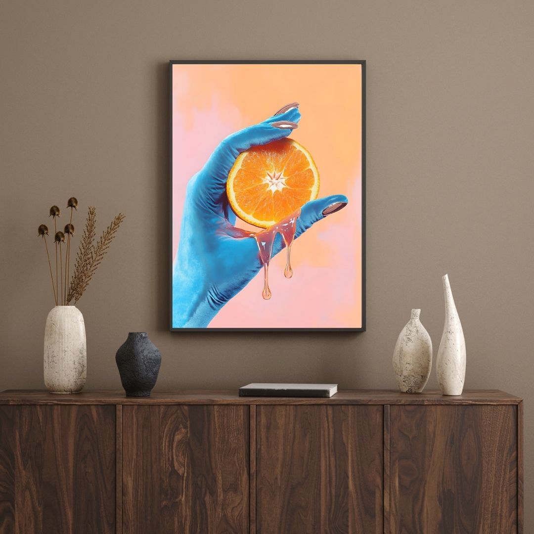 Retro Ice Cream Chilli Food Eclectic Kitchen Pink Wall Art