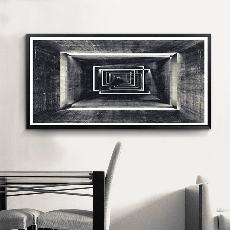 Retro Abstract Geometric Architectural Canvas Prints