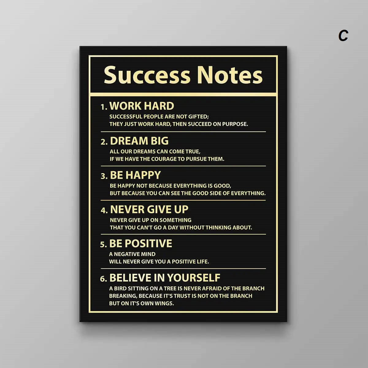 Rules of Money Motivational Quotes Wall Art