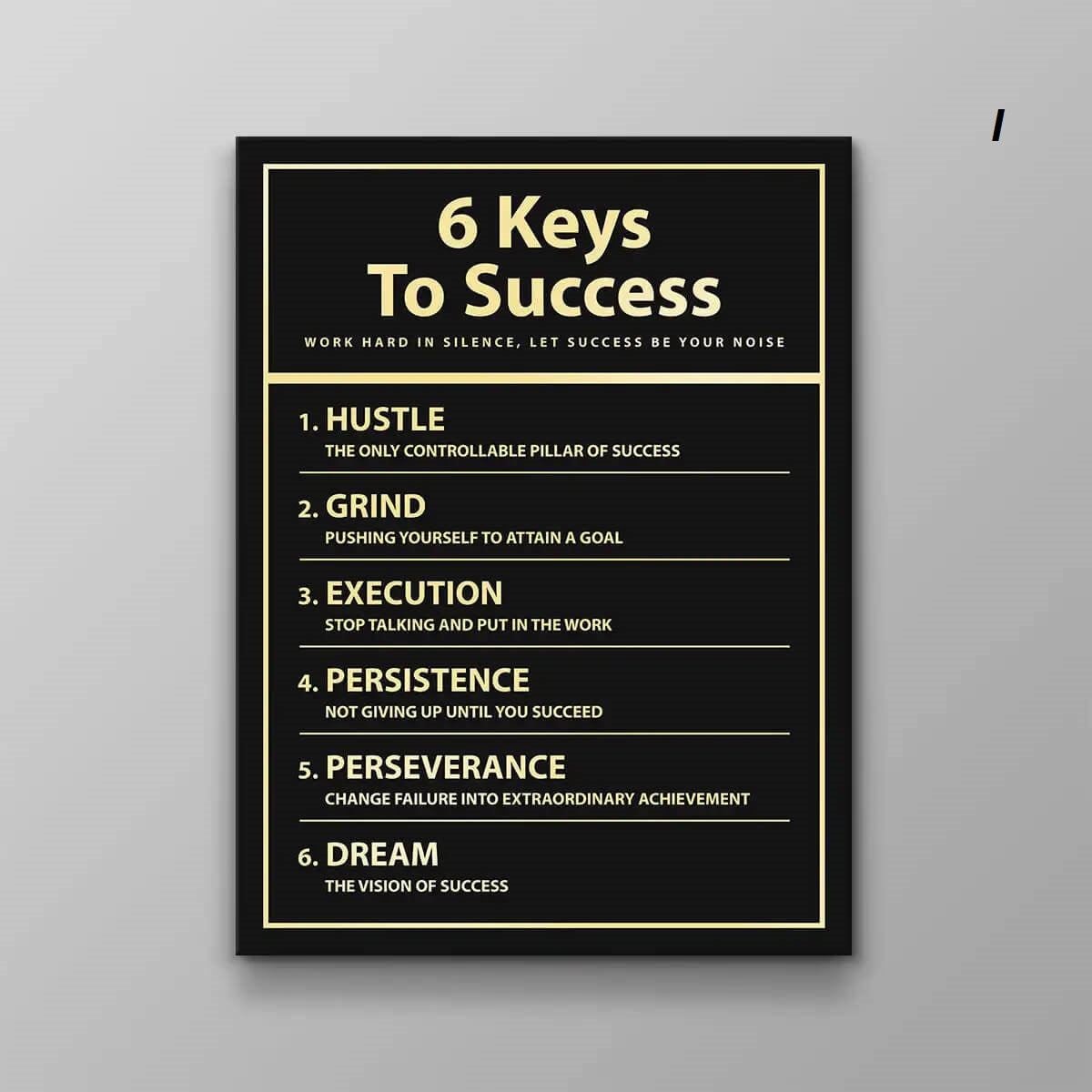 Rules of Money Motivational Quotes Wall Art