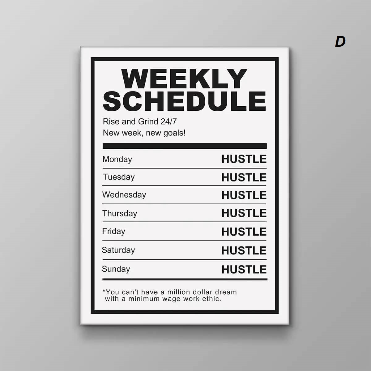Rules of Money Motivational Quotes Wall Art