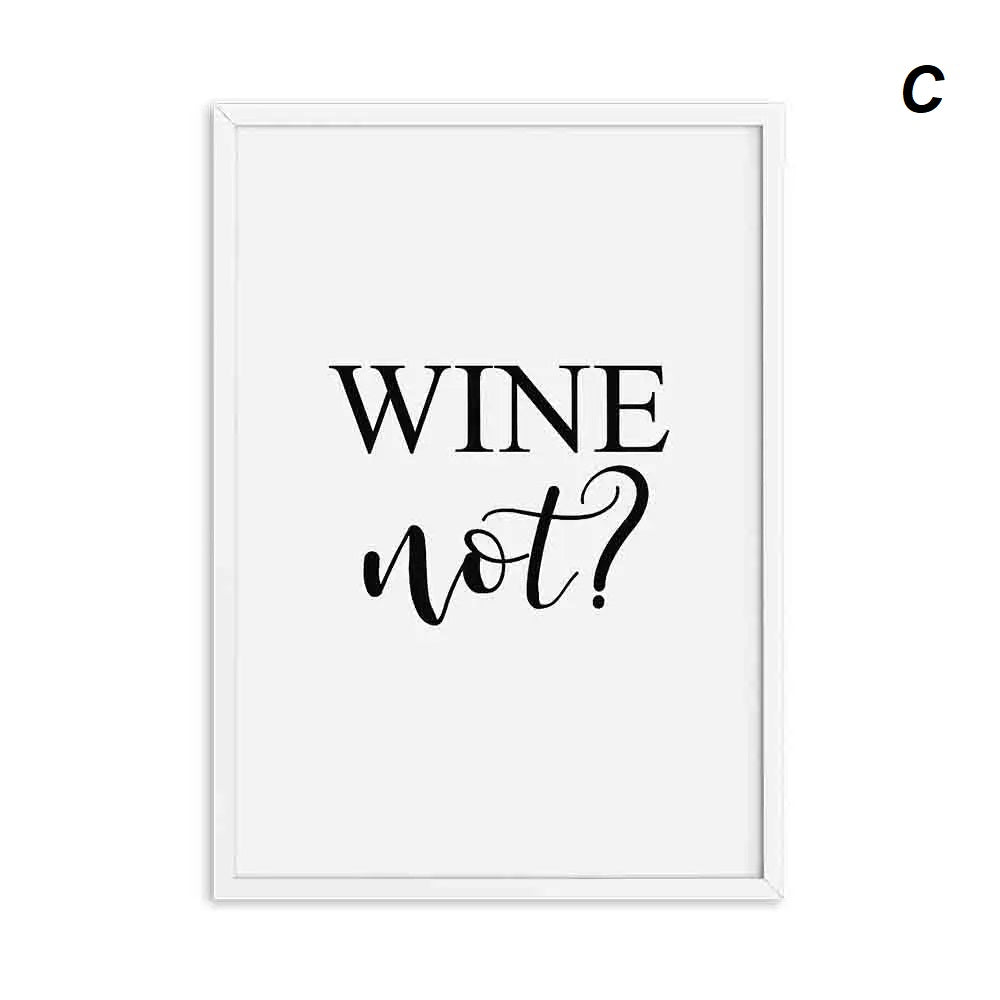 Save Water Drink Wine Quotes Wall Art Canvas Print