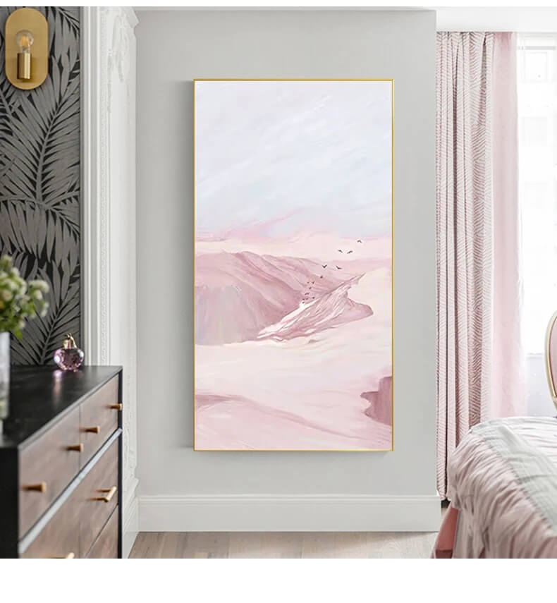 Scandinavian Green Mountain Canvas Wall Art