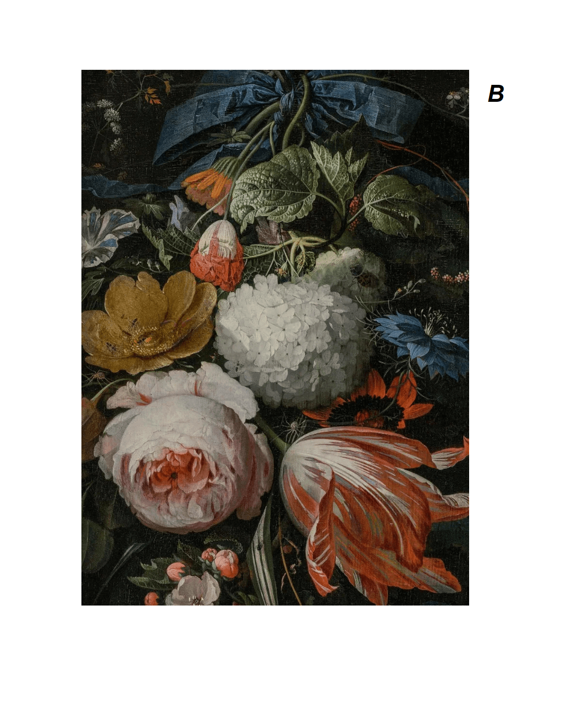Vintage Antique Dark Academia Flowers Roses Wall Art