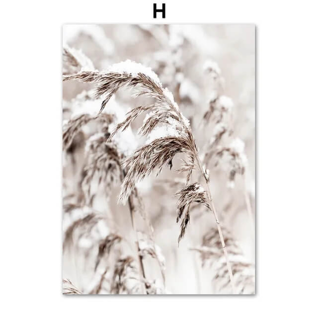 Winter Snow Deer Owl Forest River Wall Art