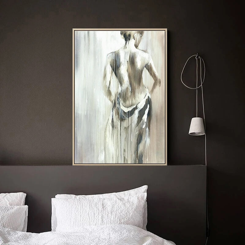 Woman Back Drawing Canvas Print