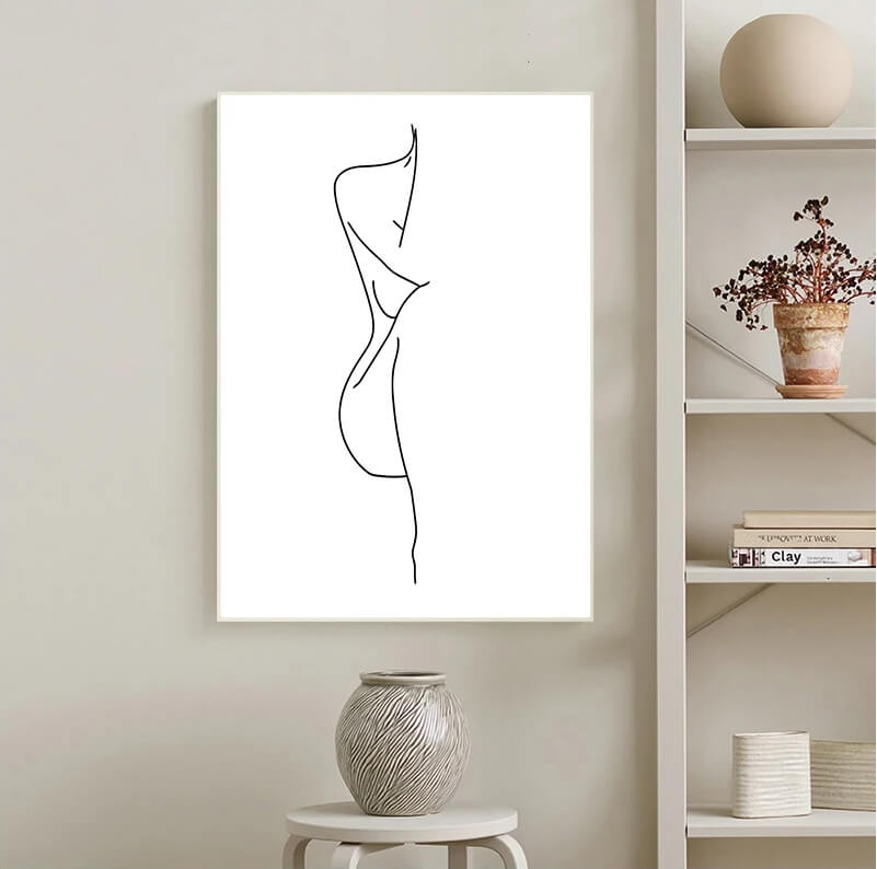 Woman Silhouette Minimalist Wall Art