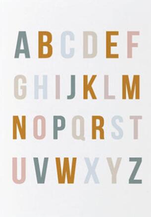 Rainbow Alphabet Nursery Cute ABC Canvas Prints | Minimalist Pictures For Baby's Room Kids Room Wall Décor