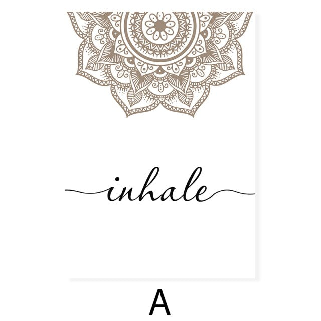 Scandinavian Floral Mandala Inhale Exhale Wall Art