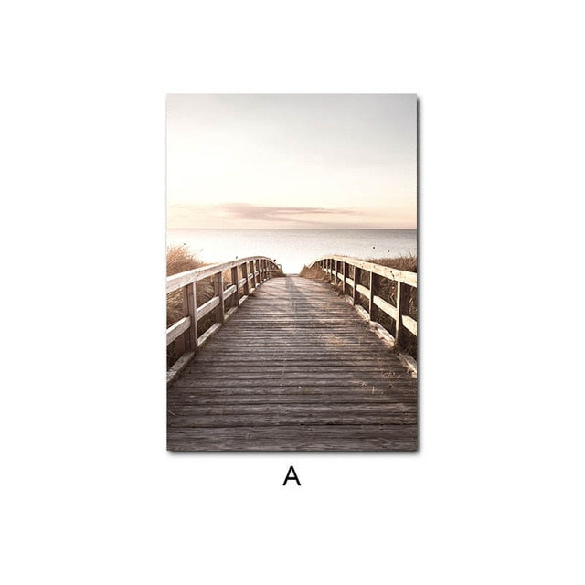 Beach Sunset Natural Landscapes Wall Art