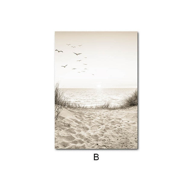 Beach Sunset Natural Landscapes Wall Art