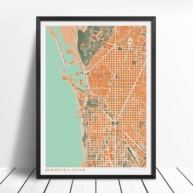 City Maps Wall Art Famous City Paris New London Stockholm Canvas Prints