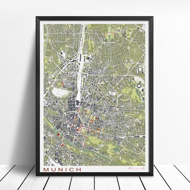 City Maps Wall Art Famous City Paris New London Stockholm Canvas Prints