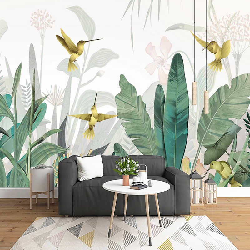 Heaven Birds Tropical Mural Wallpaper (SqM)