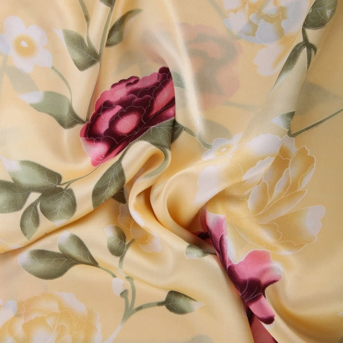 Beige Rose Mulberry Silk Pillowcase