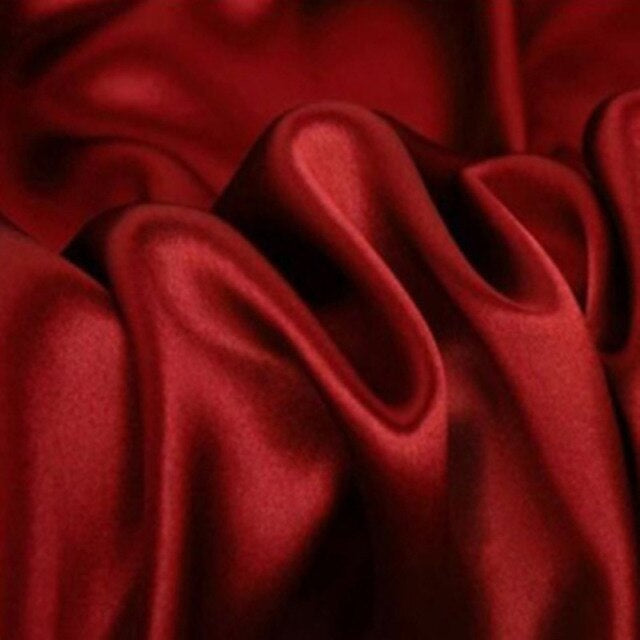 Wine Red Mulberry Silk Pillowcase