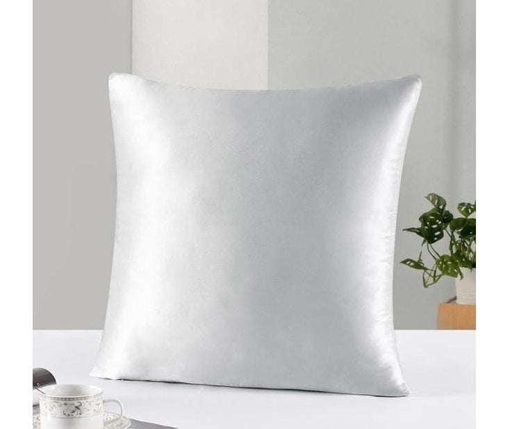 Silver Grey Natural Silk Cushion Cover