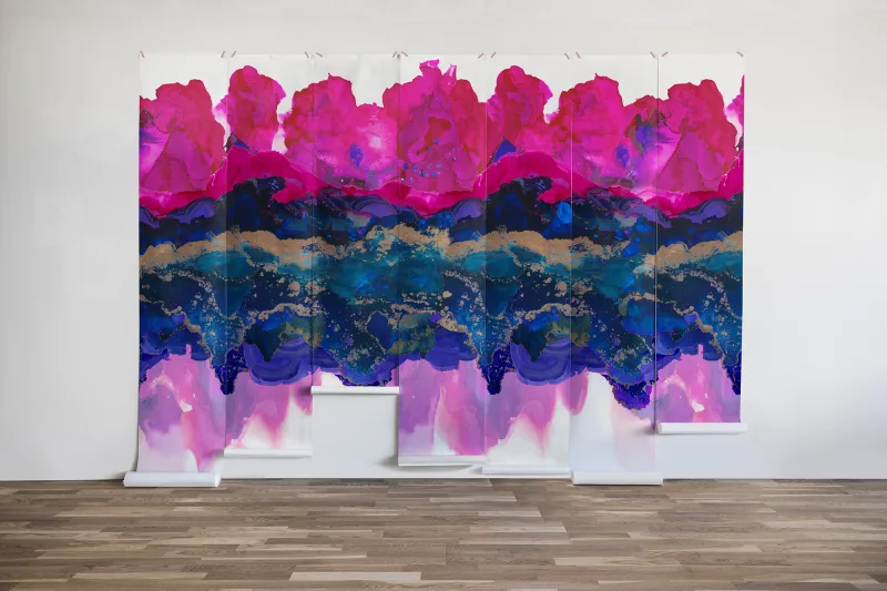 Abstract Art Donedo Magenta Mural Wallpaper (SqM)