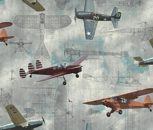 Retro Aero Show Mural Wallpaper (SqM)