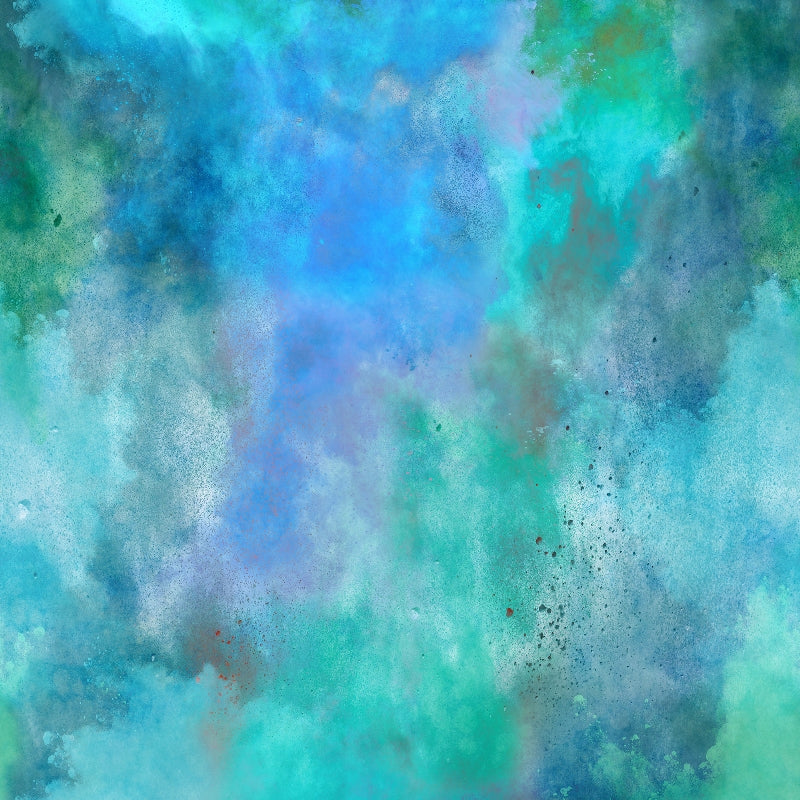 Color Clouds Aquamarine Mural Wallpaper (SqM)