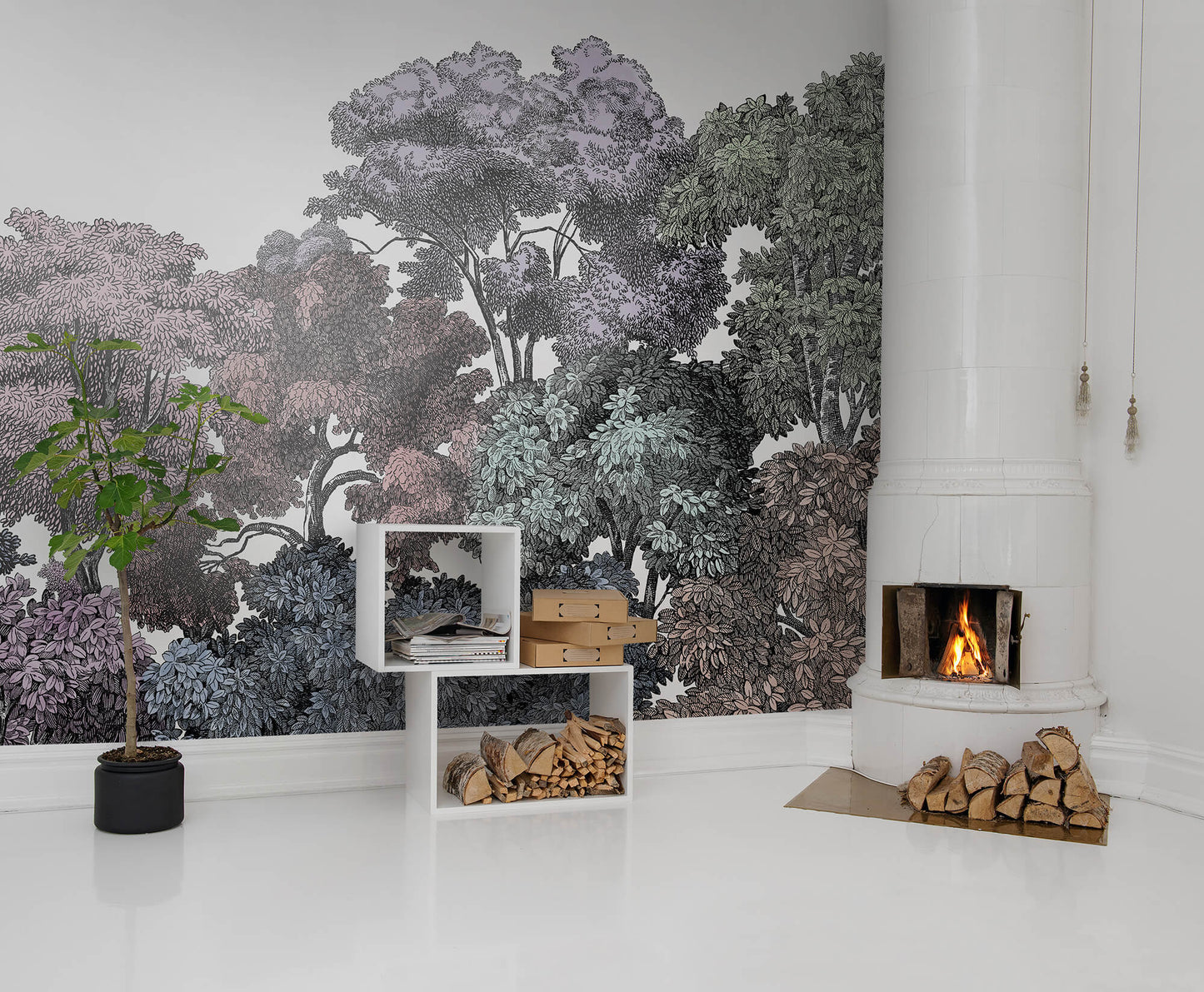 Bellewood Rainbow Forest Mural Wallpaper (SqM)