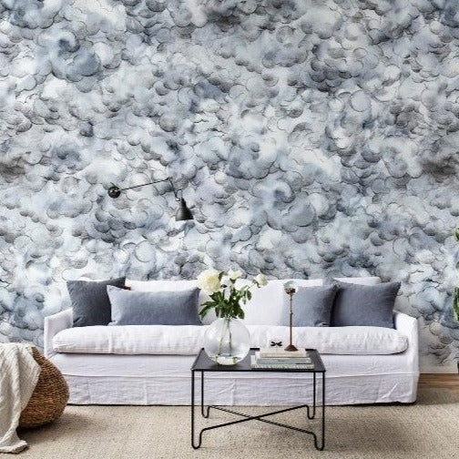 Storm Brewing Smoky Clouds Mural Wallpaper (SqM)