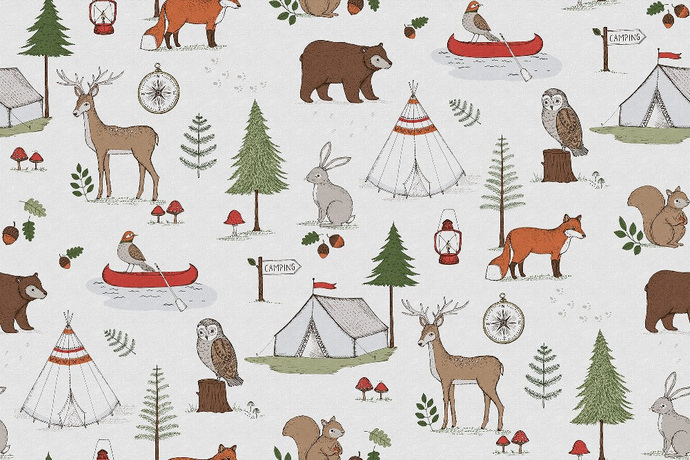Camping Trip Mural Wallpaper (SqM)