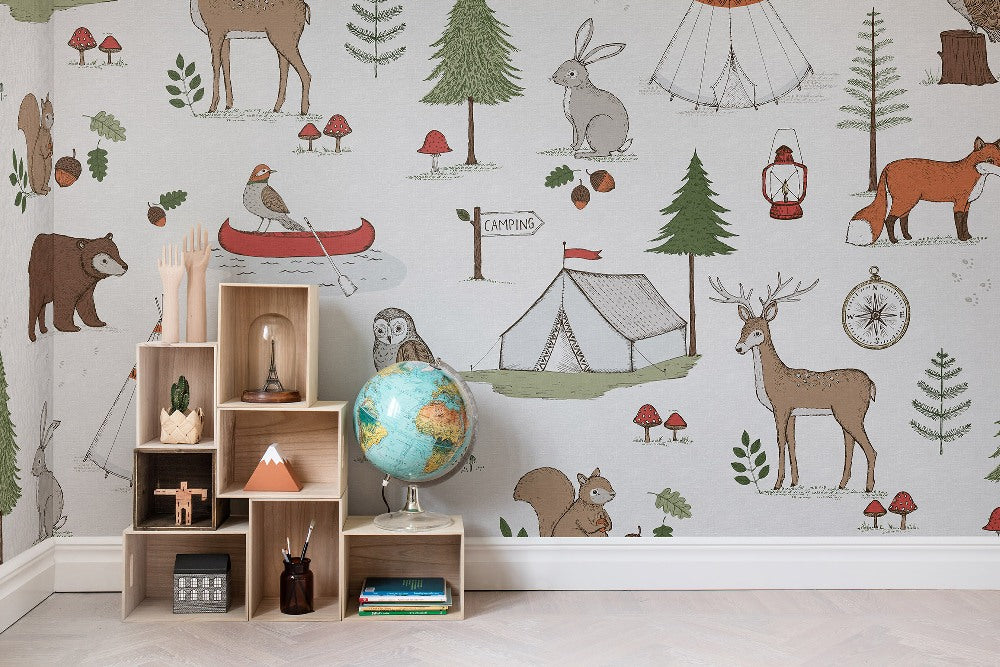 Camping Trip Mural Wallpaper (SqM)