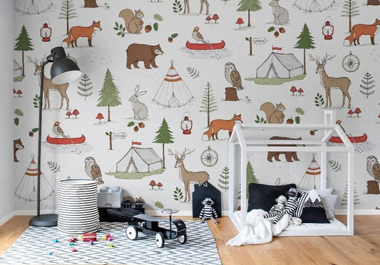 Camping Trip Mural Wallpaper (SqM)