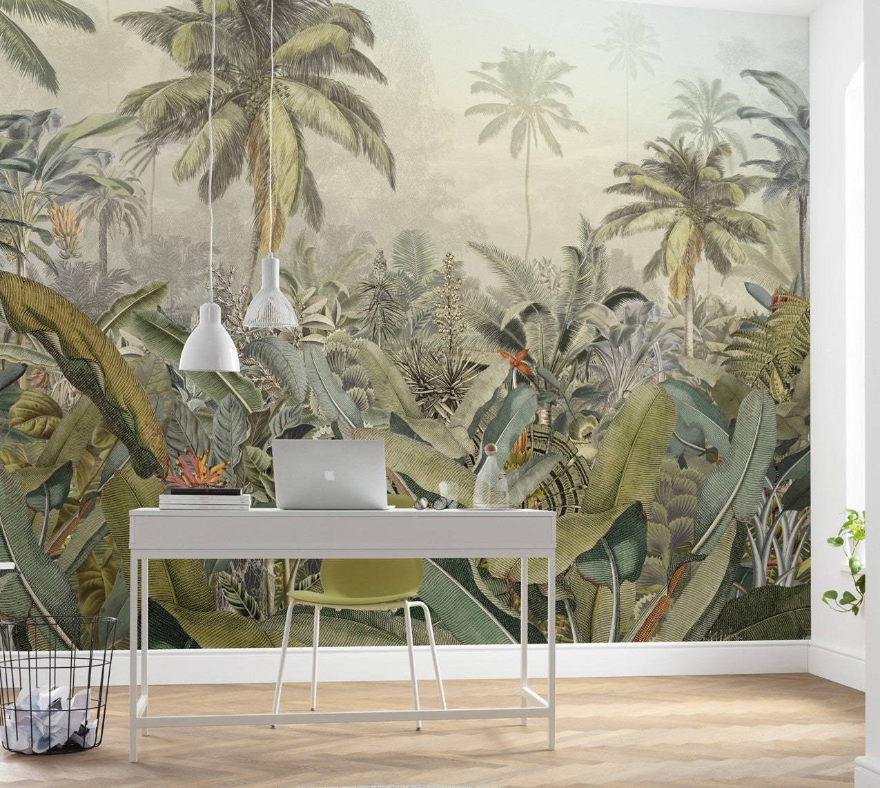 Caribbean Rainforest Mural Wallpaper (SqM)