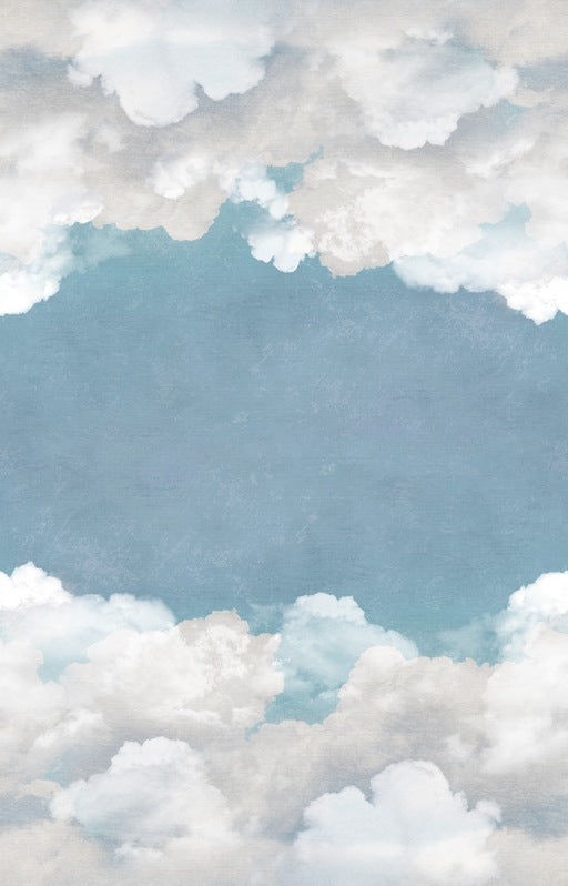 Blue Cuddle Clouds Ceiling Mural Wallpaper (SqM)
