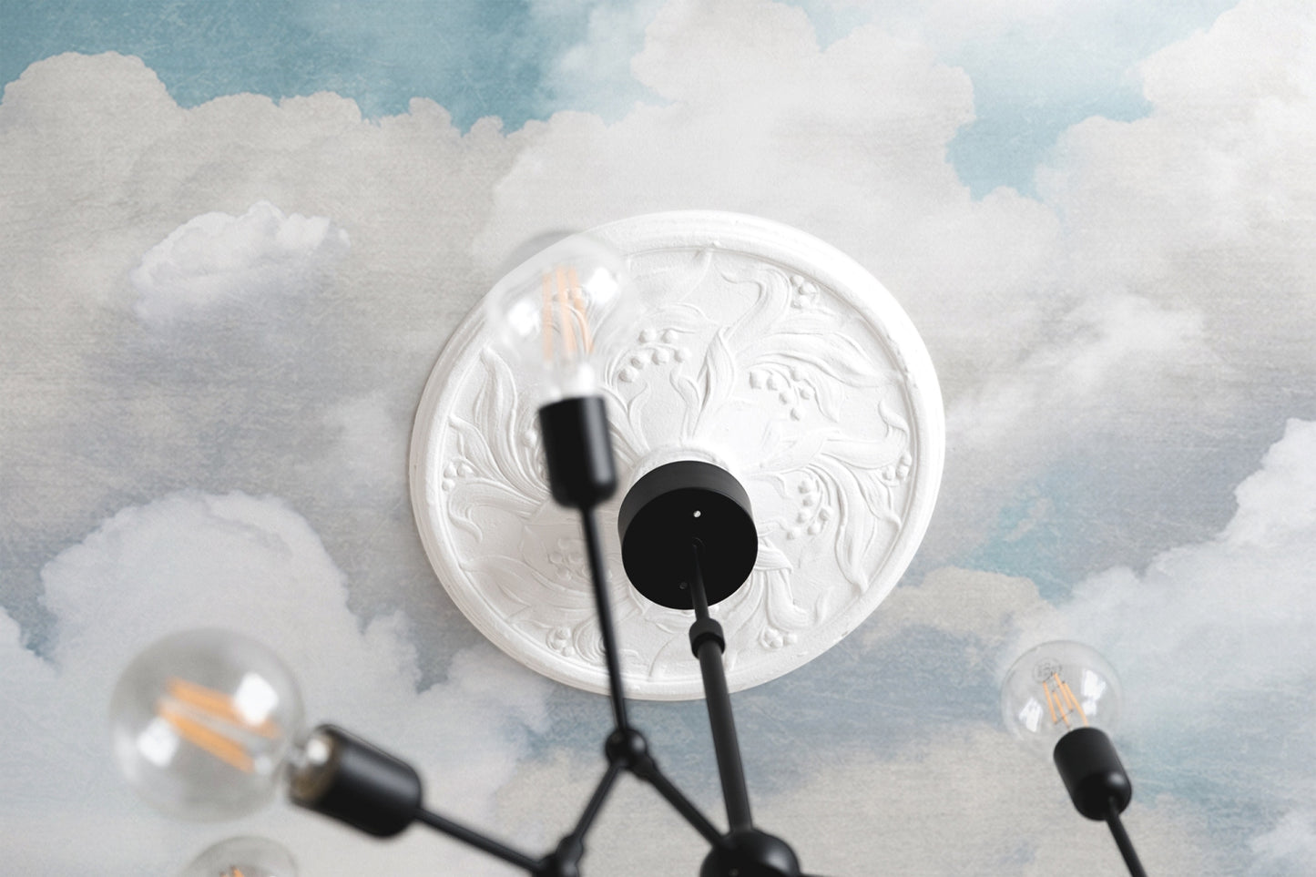 Blue Cuddle Clouds Ceiling Mural Wallpaper (SqM)