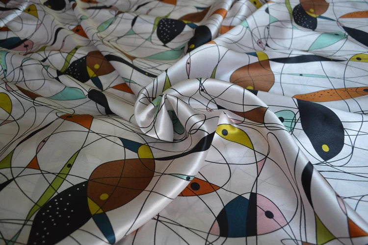 Abstract Underwater Mulberry Silk Pillowcase