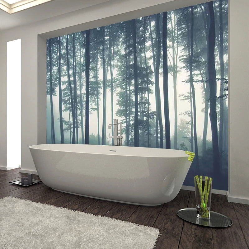 Blue Forest Mist Mural Wallpaper (SqM)