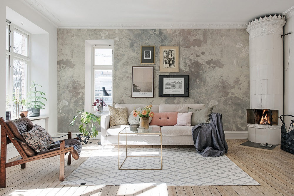 Fragments Silver Mural Wallpaper (SqM)