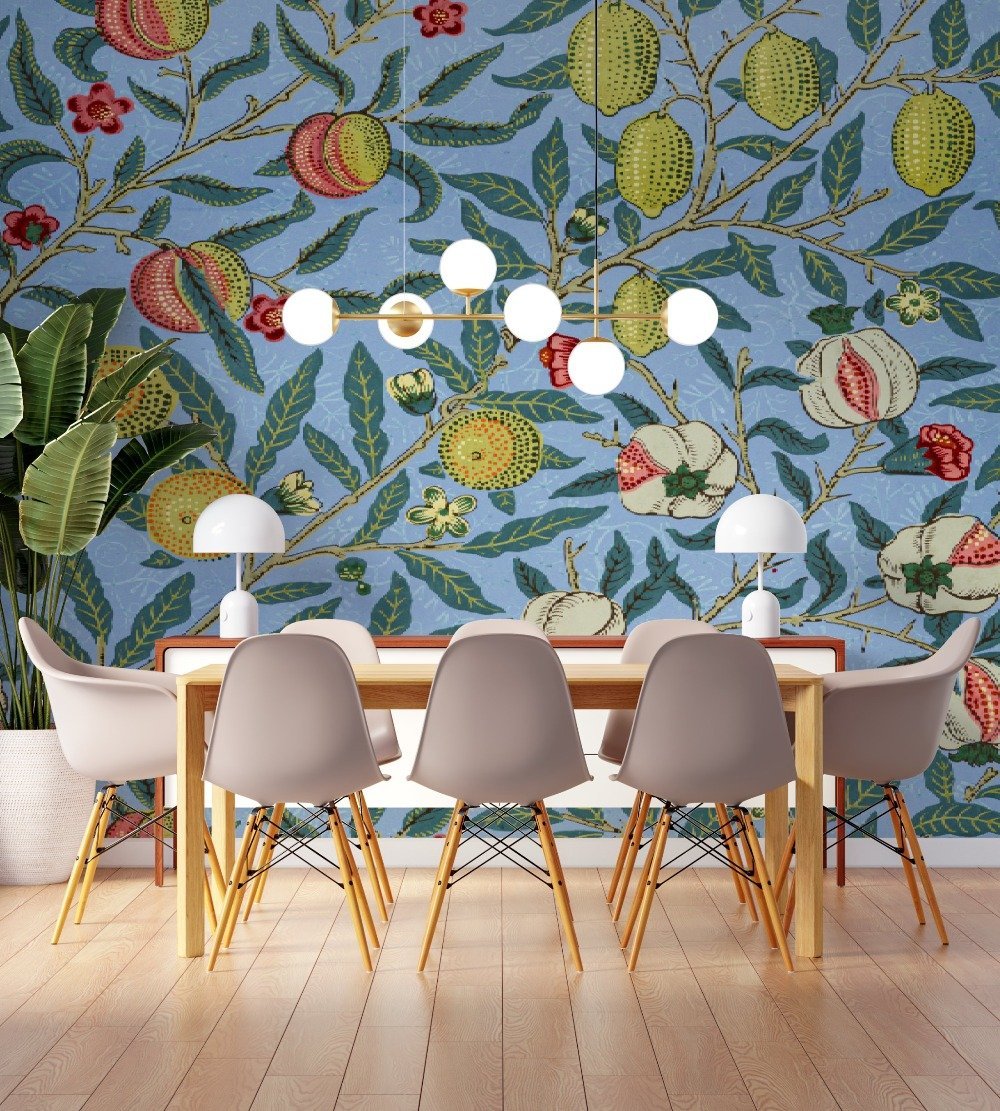 Pomegranate Four Fruits Mural Wallpaper (SqM)