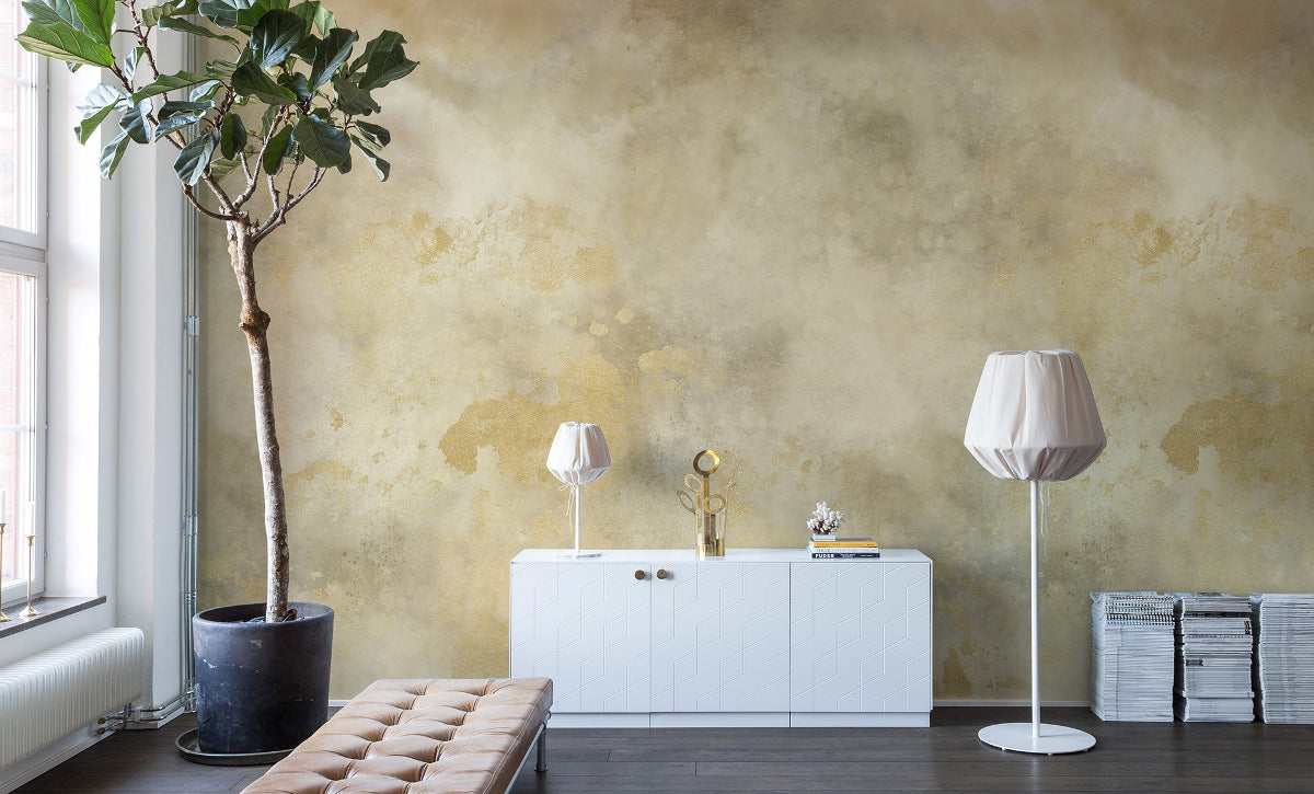 Color Clouds Gold Mural Wallpaper (SqM)