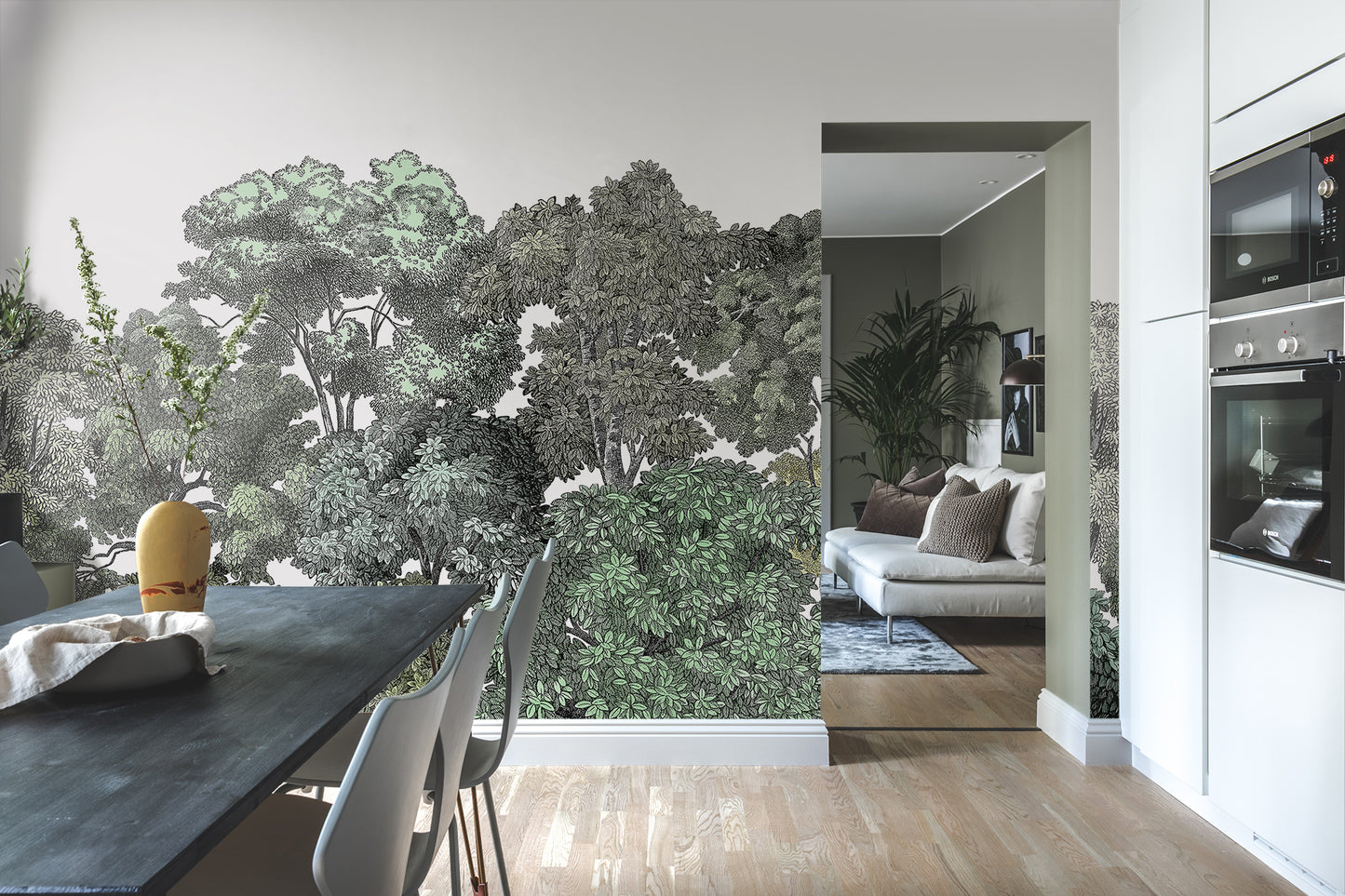 Bellewood Original Forest Painting Mural Wallpaper (SqM)