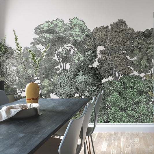 Bellewood Original Forest Painting Mural Wallpaper (SqM)