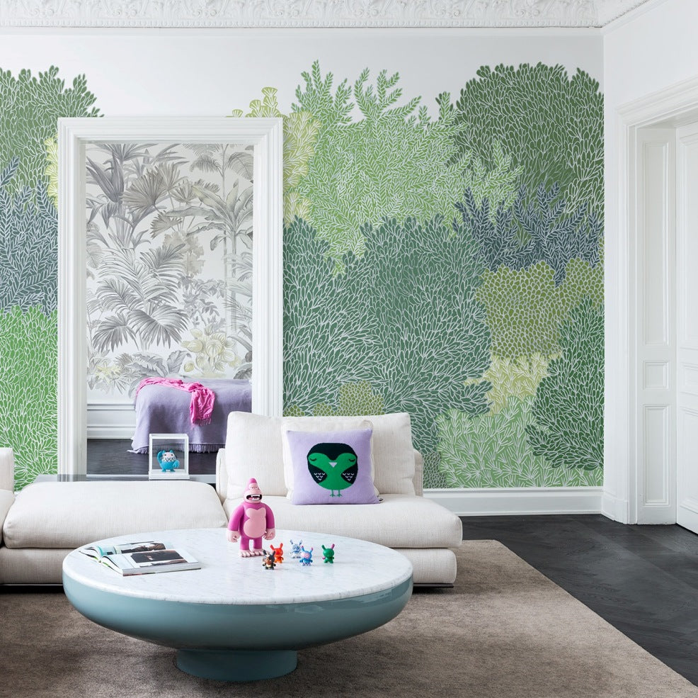 Inhale Exhale Green Forest Mural Wallpaper (SqM)