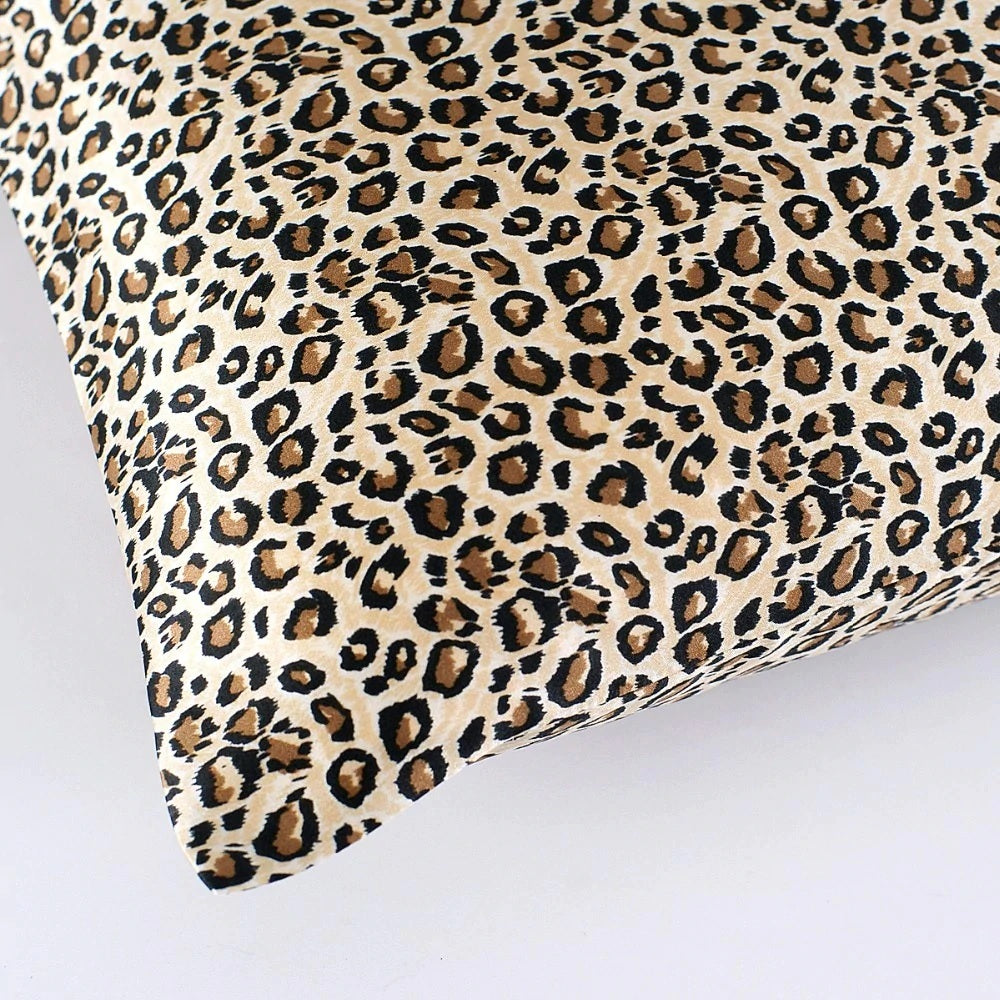 Animal Print Leopard Mulberry Silk Pillowcase