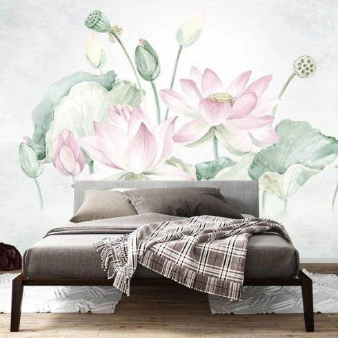 Morning Lotus Romance Wall Mural (SqM)