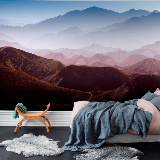 Colorful Mountains Mural Wallpaper (SqM)